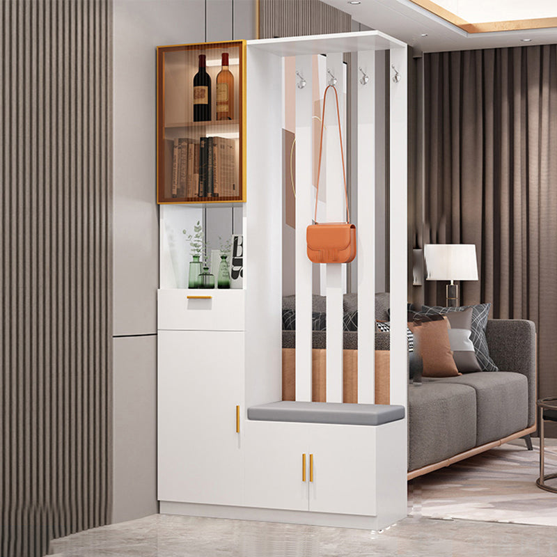 Rectangle Wood Cabinet 11.81" Wide 3-door Accent Cabinet with Drawer