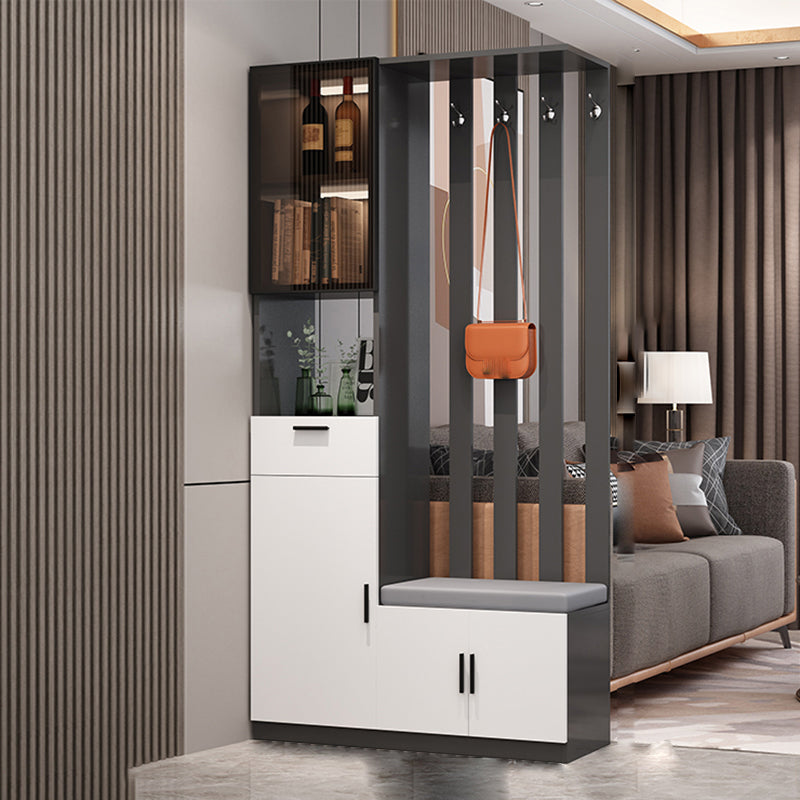 Rectangle Wood Cabinet 11.81" Wide 3-door Accent Cabinet with Drawer