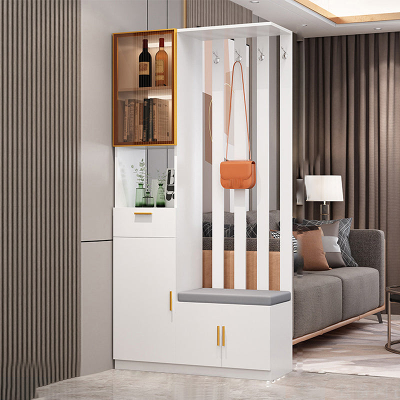 Contemporary 3-door Wooden 11.81" Wide Accent Cabinet with Drawer