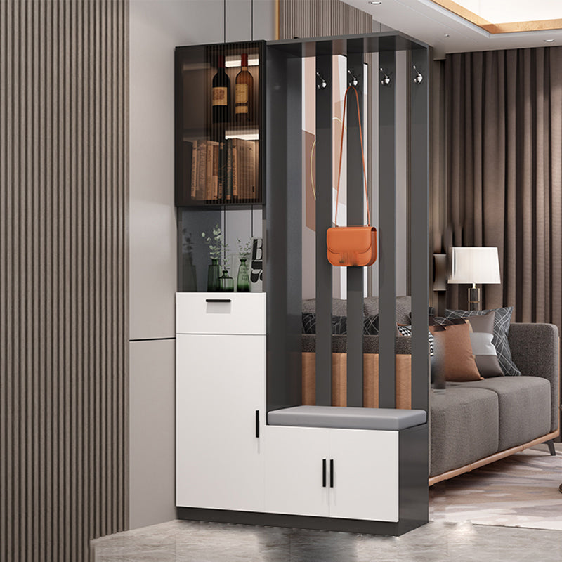 Contemporary 3-door Wooden 11.81" Wide Accent Cabinet with Drawer