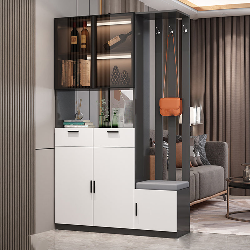 Contemporary 3-door Wooden 11.81" Wide Accent Cabinet with Drawer