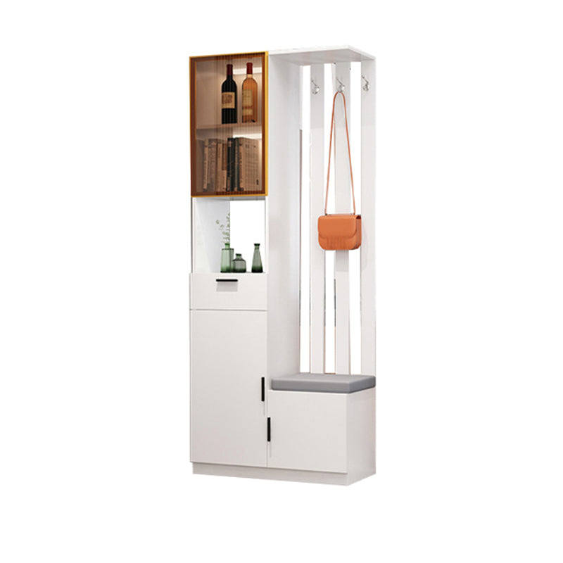 Contemporary 3-door Wooden 11.81" Wide Accent Cabinet with Drawer