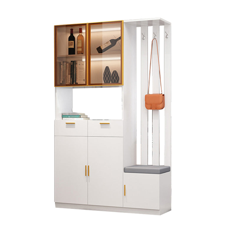 Contemporary 3-door Wooden 11.81" Wide Accent Cabinet with Drawer
