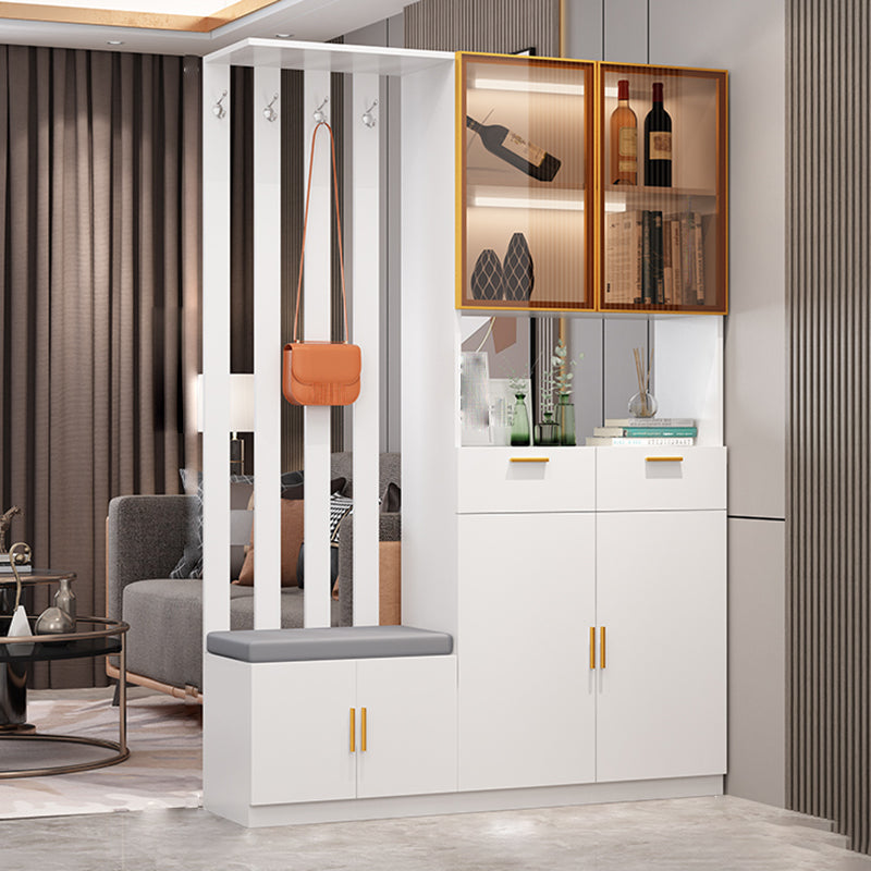 Contemporary Rectangle Wooden 11.81" Wide Accent Cabinet with Drawer