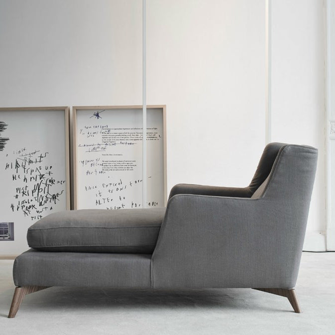Upholstered Chaise Lounge Couch Micro-Fabric Chaise Lounge Chair Scandinavian Chaise