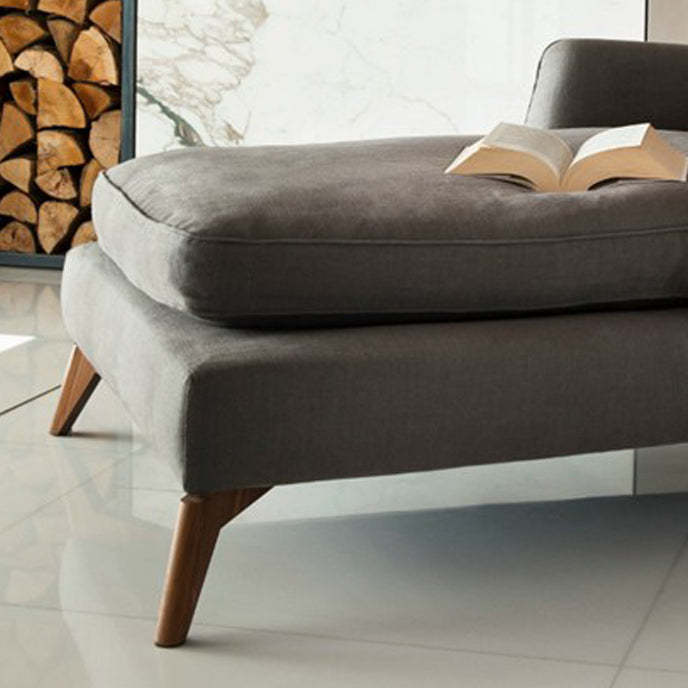 Upholstered Chaise Lounge Couch Micro-Fabric Chaise Lounge Chair Scandinavian Chaise
