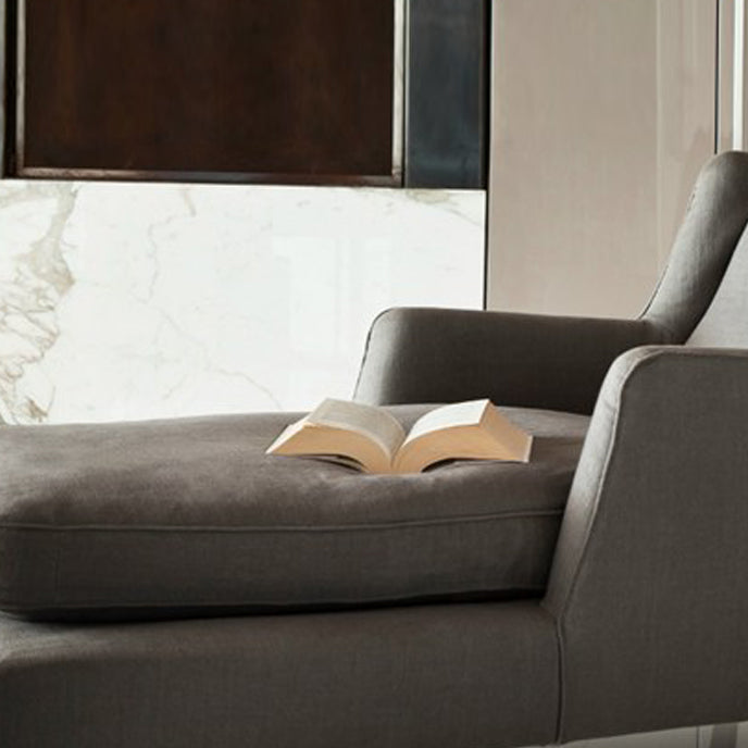 Upholstered Chaise Lounge Couch Micro-Fabric Chaise Lounge Chair Scandinavian Chaise