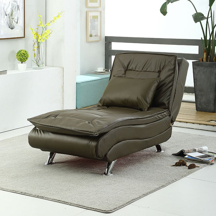 Adjustable Chaise Lounge Chair for Living Room with Metal Base