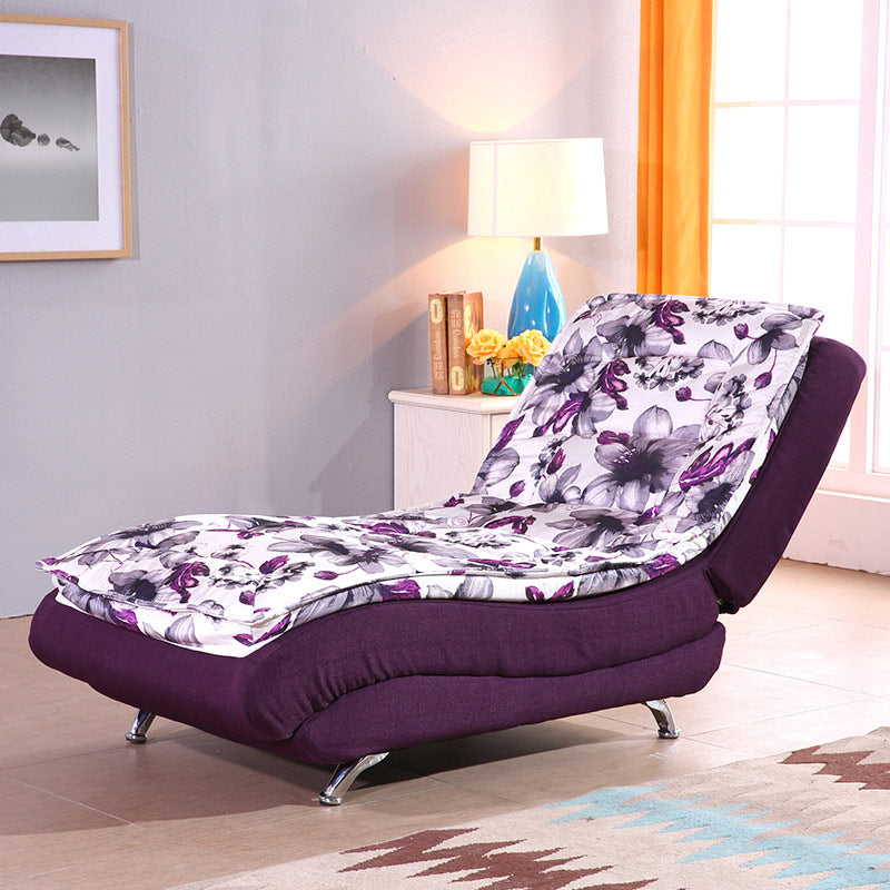 Adjustable Chaise Lounge Chair for Living Room with Metal Base
