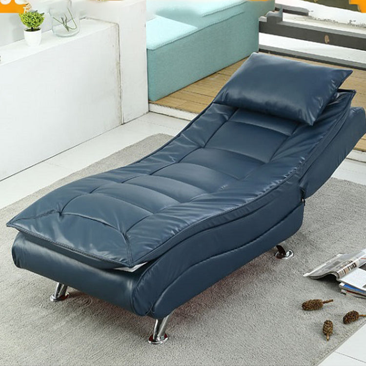 Adjustable Chaise Lounge Chair for Living Room with Metal Base