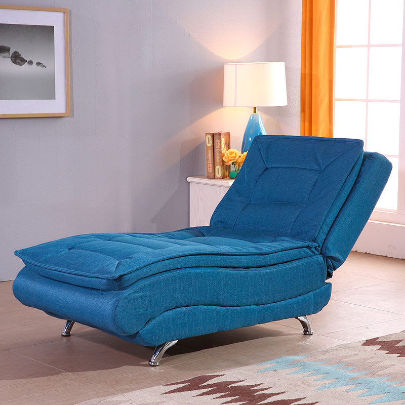 Adjustable Chaise Lounge Chair for Living Room with Metal Base