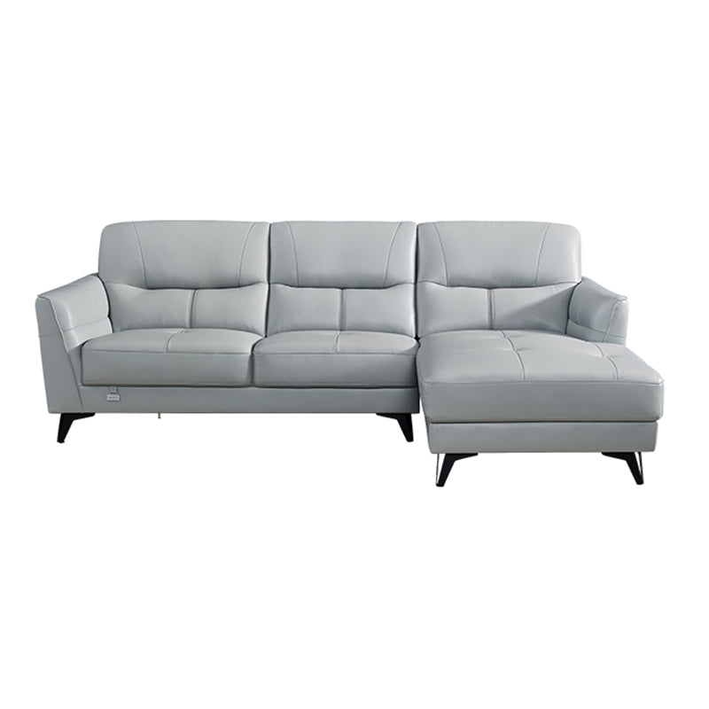 Flared Arm Sectional Sofa Contemporary Faux Leather Sectional Sofa Set