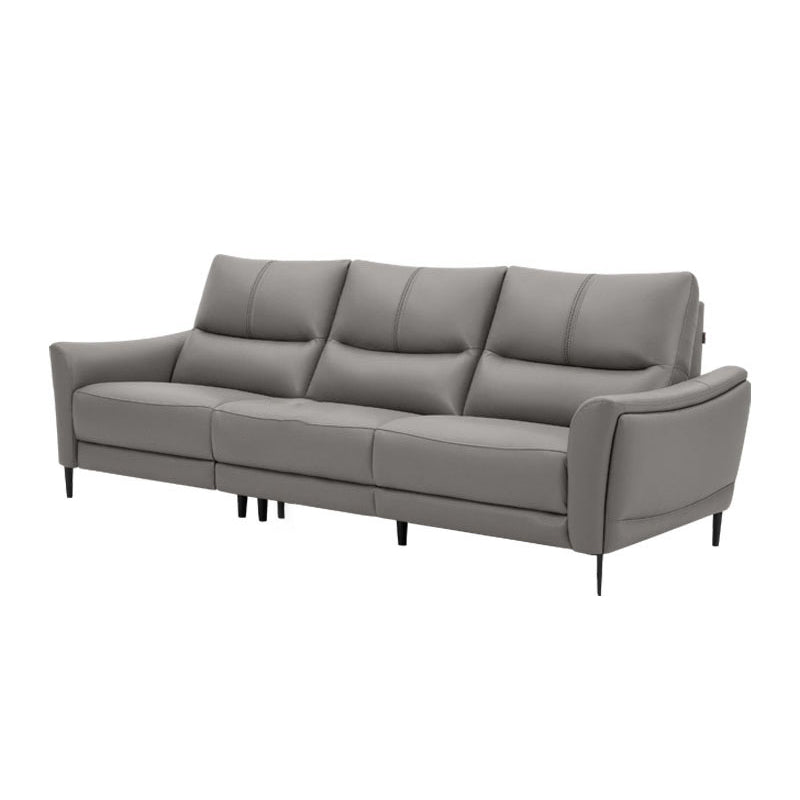Genuine Leather Flared Arm Sectional -Contemporary Power Recliner Sectional Couch