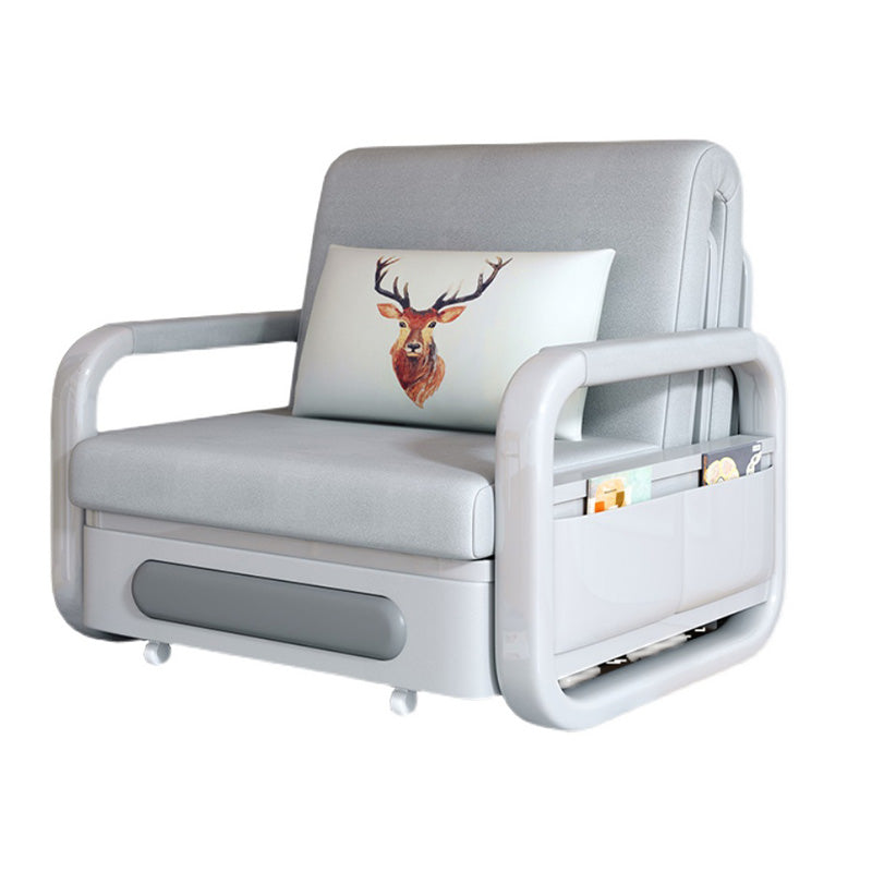 Scandinavian Sofa Bed, Faux Leather Futon And Mattress with Storage