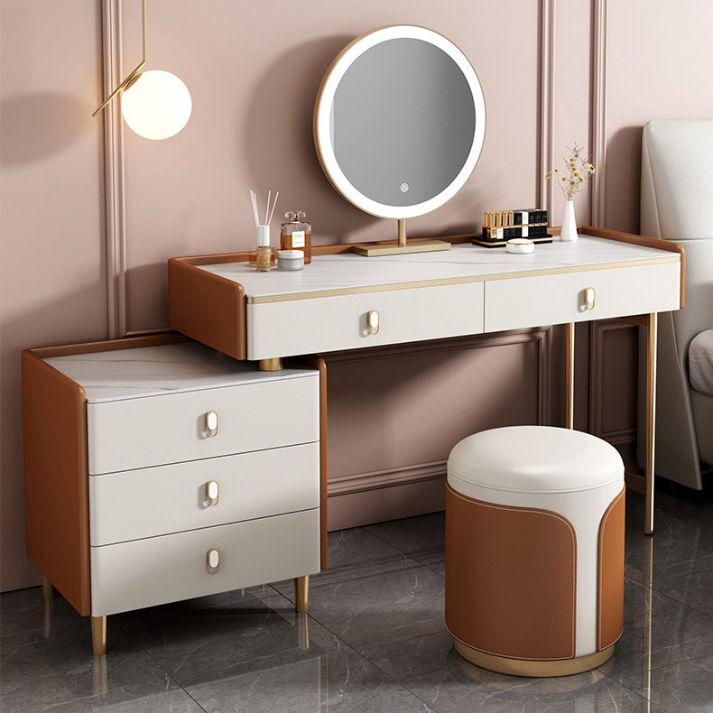 15" Wide Make-up Vanity Wooden White Dressing Table with Drawer