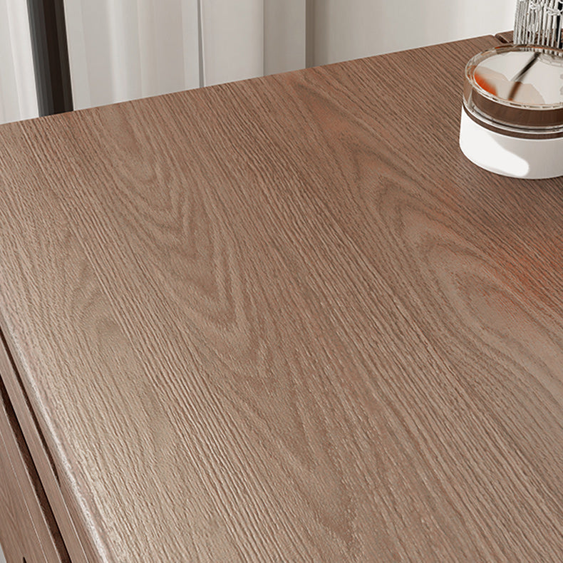 Mid-Century Modern Make-up Vanity Solid Wood Flip-Top Dressing Table