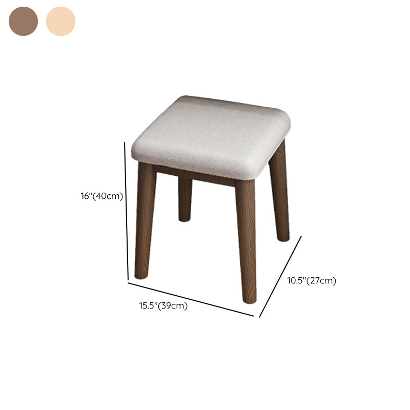 Mid-Century Modern Make-up Vanity Solid Wood Flip-Top Dressing Table