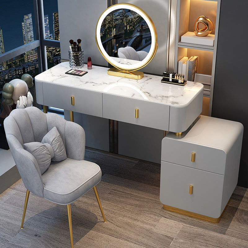 Contemporary Bedroom Vanity Dressing Table Wooden Makeup Vanity Desk with Drawer