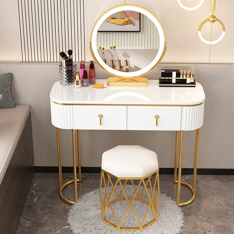 Removable Makeup Counter Lighted Mirror Vanity Dressing Table with Drawer