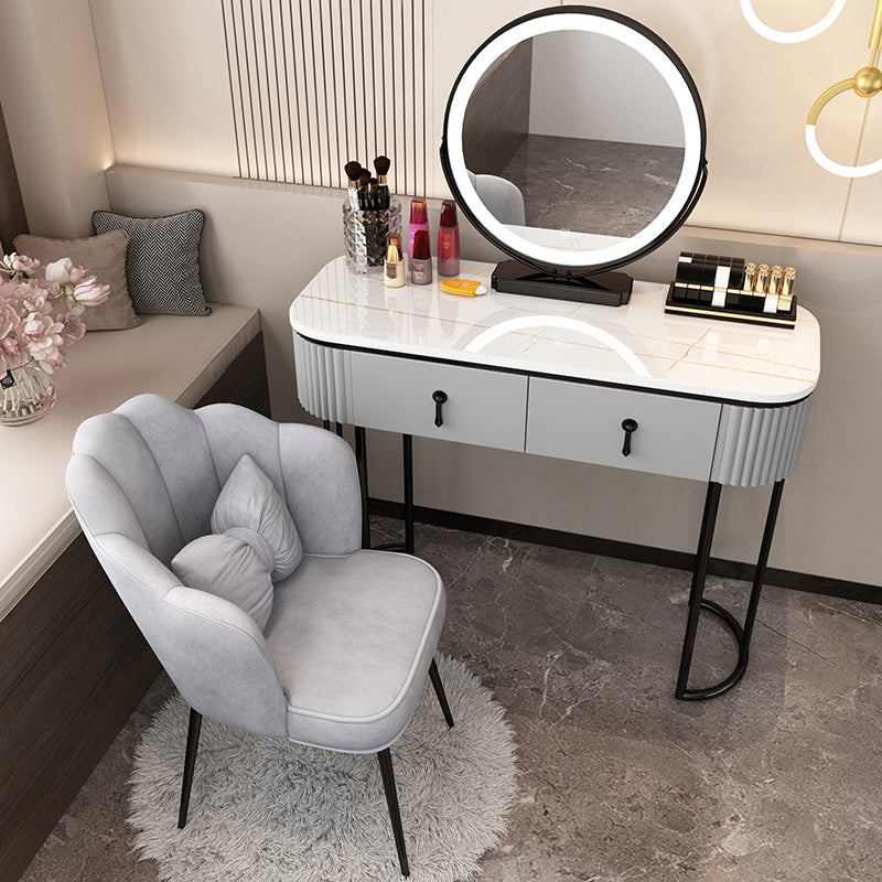 Removable Makeup Counter Lighted Mirror Vanity Dressing Table with Drawer