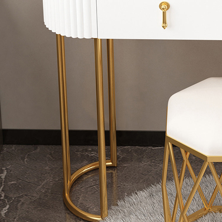 Removable Makeup Counter Lighted Mirror Vanity Dressing Table with Drawer