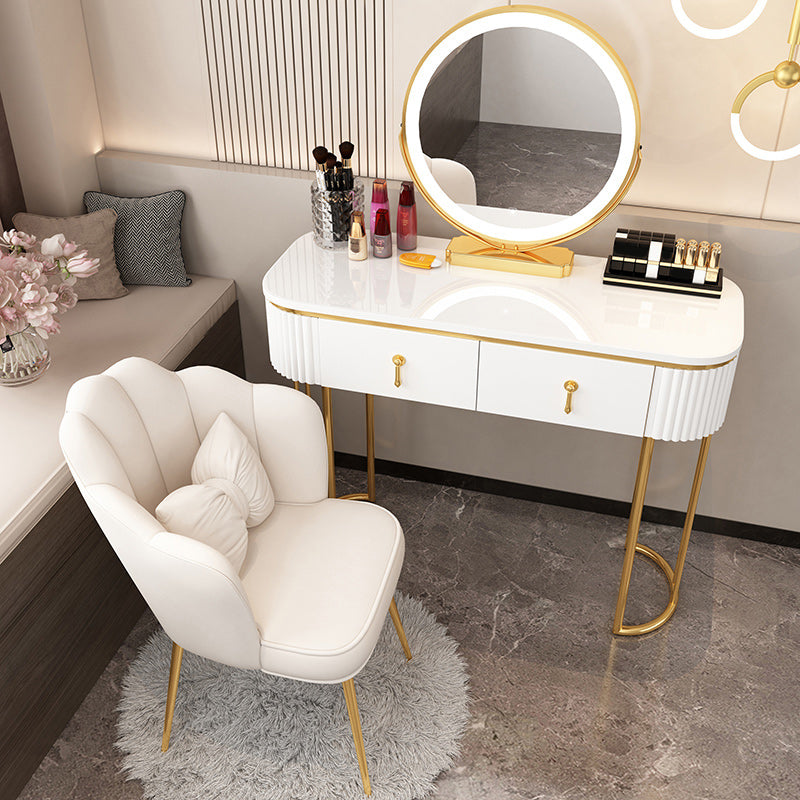 Removable Makeup Counter Lighted Mirror Vanity Dressing Table with Drawer