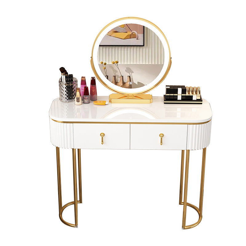 Removable Makeup Counter Lighted Mirror Vanity Dressing Table with Drawer