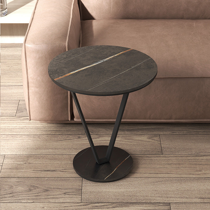 23.6" Tall Cross Legs Side Table Modernistic Metal Side End Snack Table