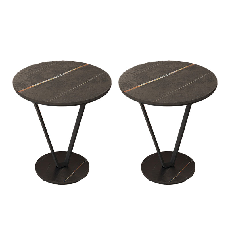 23.6" Tall Cross Legs Side Table Modernistic Metal Side End Snack Table