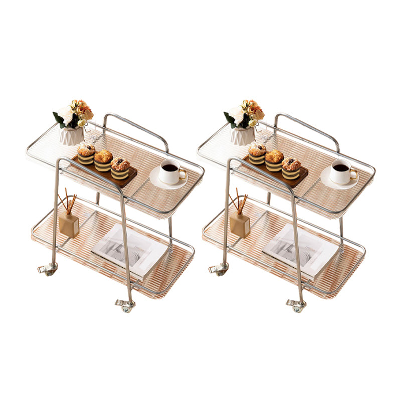25.6" Tall Glass End Table Rectangular Clear Accent Side Table
