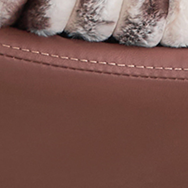 Tufted Back Lounge Accent Chair Swivel Side Chair with 4-Star Legs