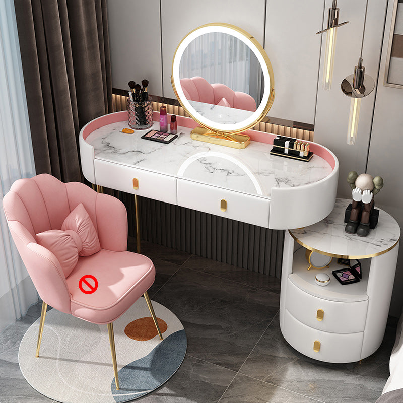 Removable Makeup Counter Lighted Mirror Vanity Dressing Table for Bedroom