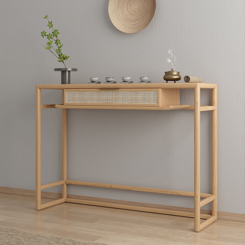 Rectangle Shape Contemporary Console Table Natural/Brown Ash Console Sofa Table