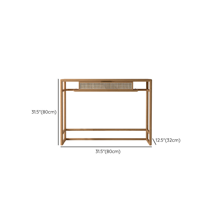 Rectangle Shape Contemporary Console Table Natural/Brown Ash Console Sofa Table