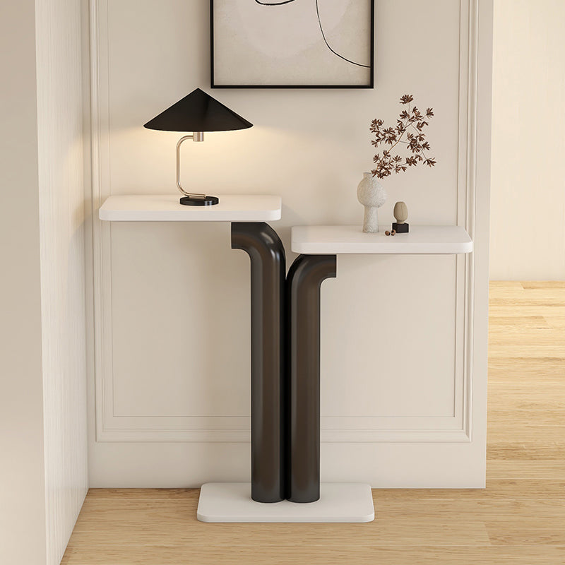 Rectangle Contemporary Console Table Stone Console Sofa Table for Hall