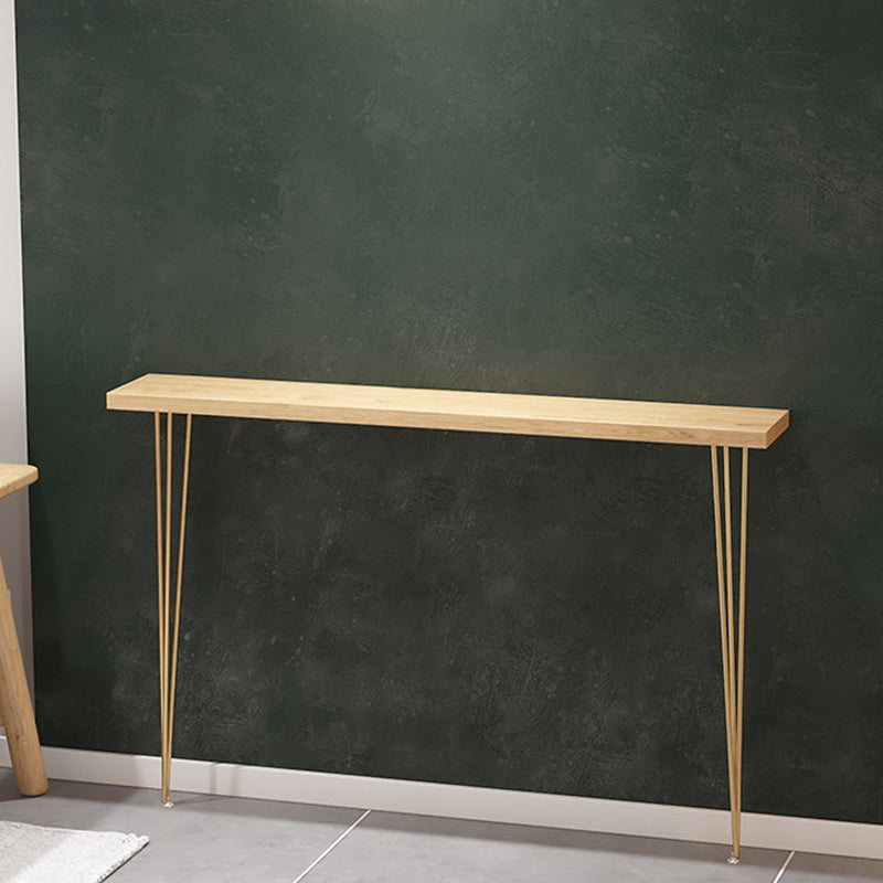 Rectangle Shape Contemporary Console Table Natural Console Sofa Table with 2 Legs