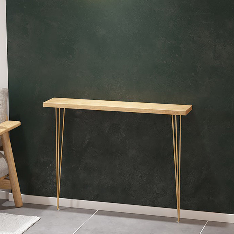 Rectangle Shape Contemporary Console Table Natural Console Sofa Table with 2 Legs