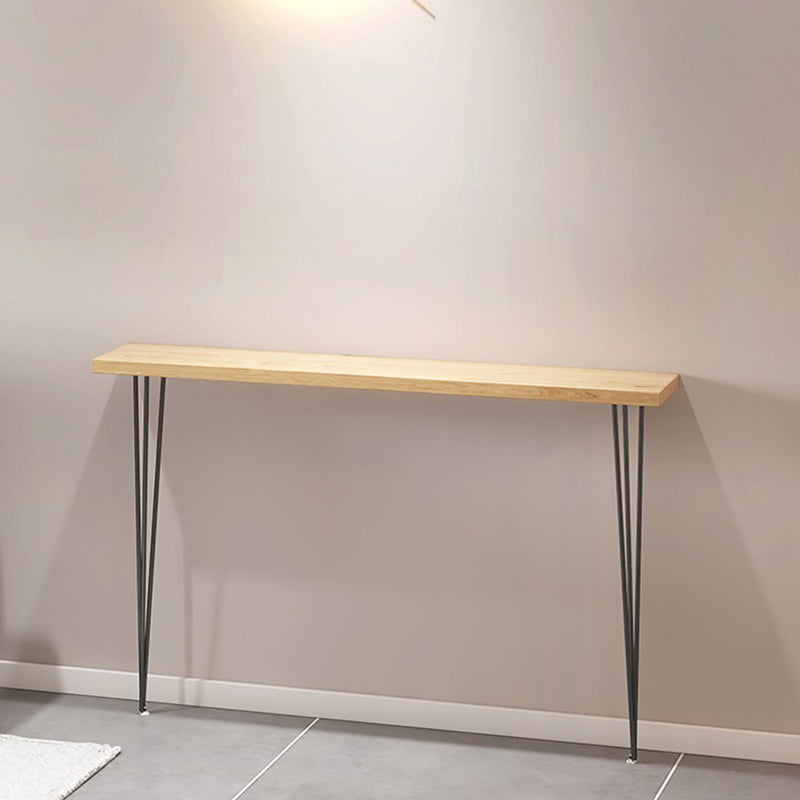 Rectangle Shape Contemporary Console Table Natural Console Sofa Table with 2 Legs