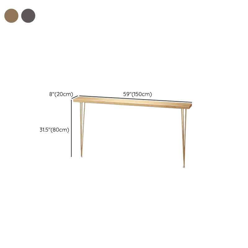 Rectangle Shape Contemporary Console Table Natural Console Sofa Table with 2 Legs