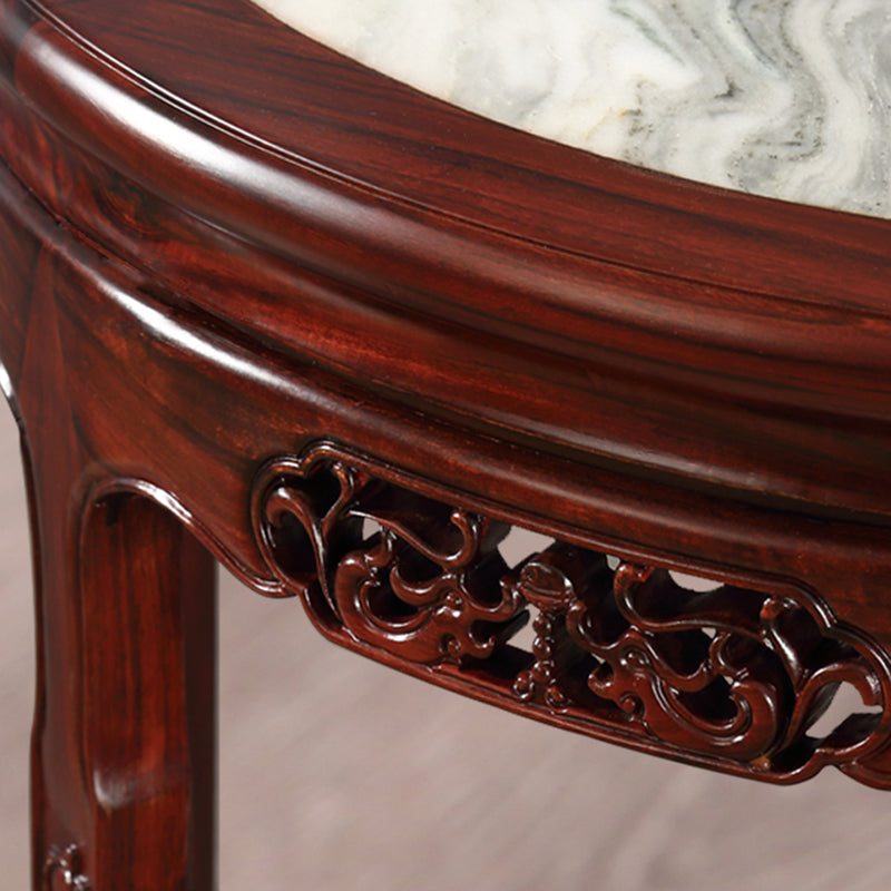Half Moon Contemporary Console Table Dark Brown Wood Console Sofa Table