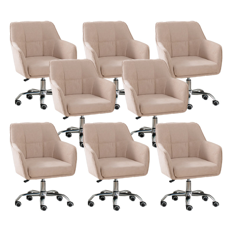 Armless Office Chair Distressing Ergonomic Desk Chair with Wheels