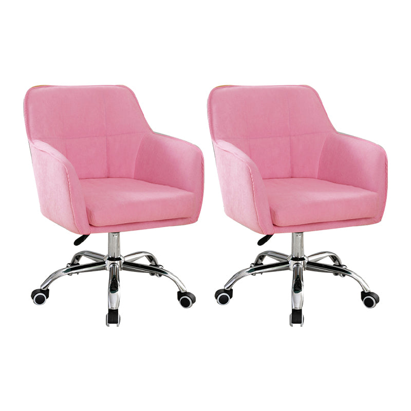Armless Office Chair Distressing Ergonomic Desk Chair with Wheels