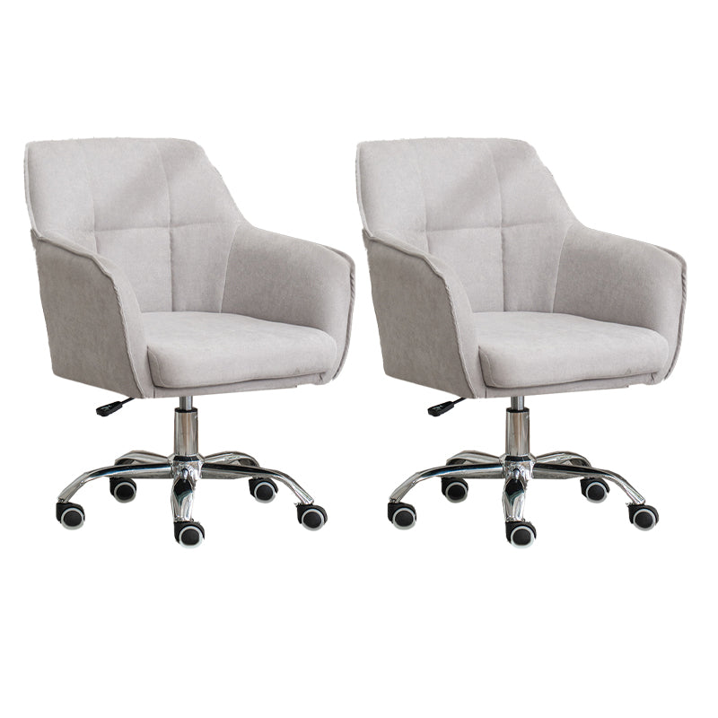 Armless Office Chair Distressing Ergonomic Desk Chair with Wheels