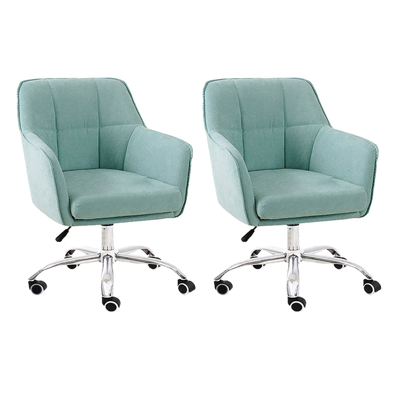 Armless Office Chair Distressing Ergonomic Desk Chair with Wheels