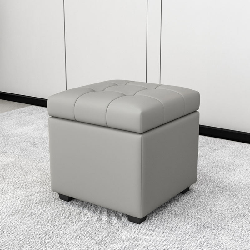Contemporary Leather Storage Ottomans Square Storage Ottomans for Home