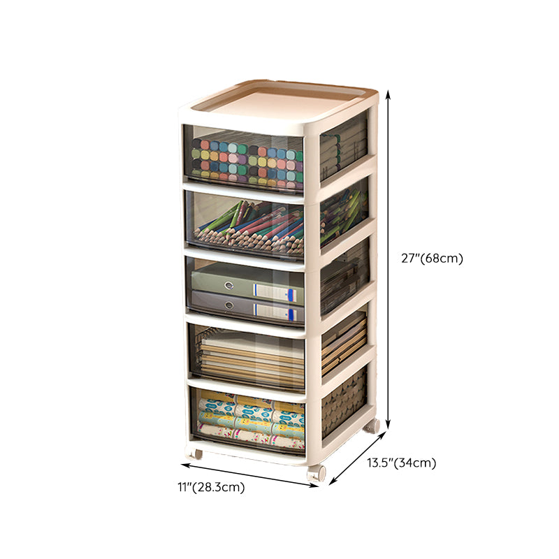 Modern Plastic File Cabinet Drawers Storage Filing Cabinet for Office