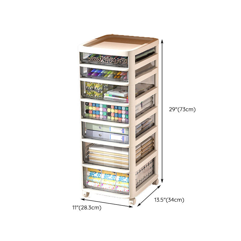 Modern Plastic File Cabinet Drawers Storage Filing Cabinet for Office