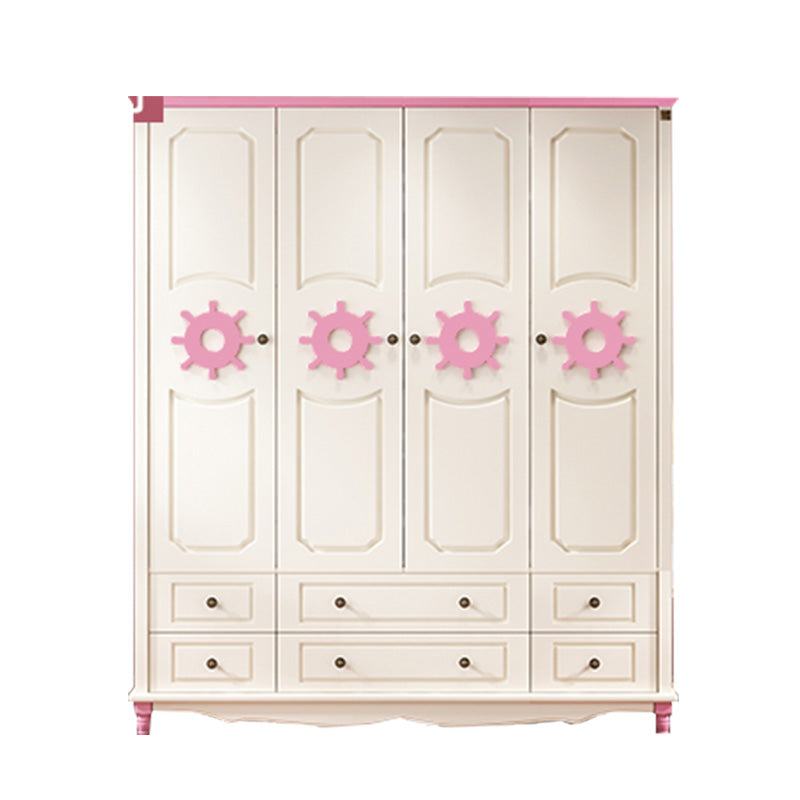 Rectangular Wardrobe Cabinet Nautical Style Home Wooden Wardrobe Closet
