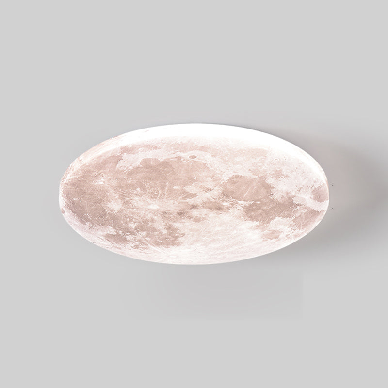 Moon Ceiling Light Fixture Contemporary LED Flush Mount for Bedroom