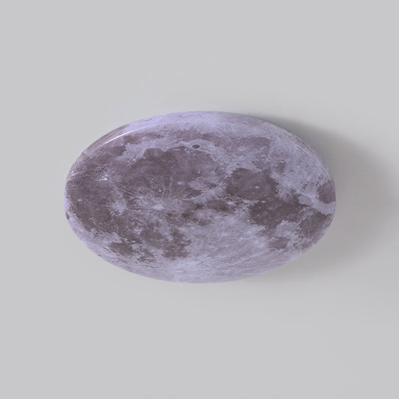 Moon Ceiling Light Fixture Contemporary LED Flush Mount for Bedroom